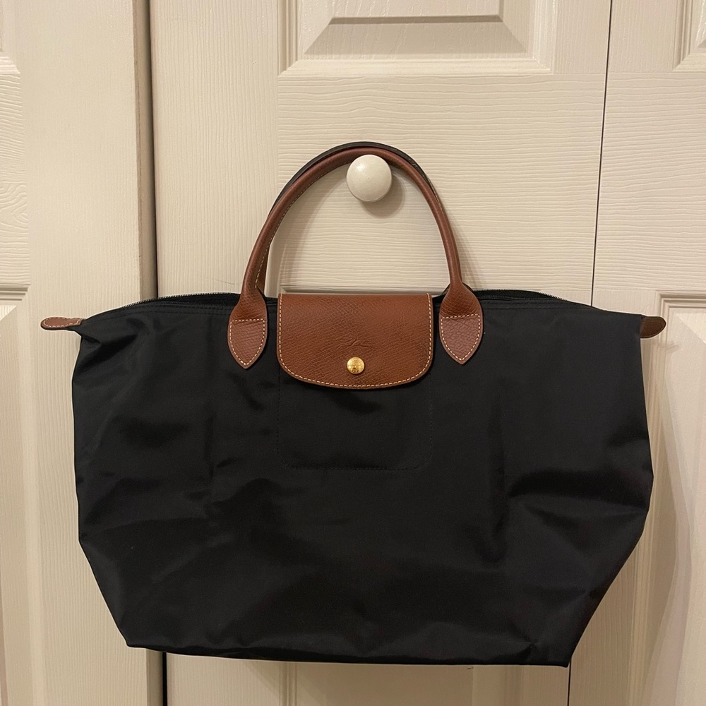 LONGCHAMP LE PLIAGE BAG size M handbag black